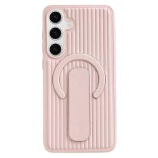 OEM - Mobilskal f&ouml;r Samsung Galaxy S26 Plus Magnetiskt Kickstand PU + PC - Rosa