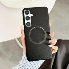 OEM - Mobilskal f&ouml;r Samsung Galaxy S26 Plus Magnetiskt PU + PC - Svart