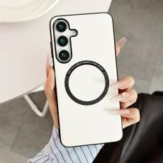 OEM - Mobilskal f&ouml;r Samsung Galaxy S26 Plus Magnetiskt PU + PC - Vit