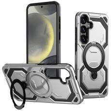 OEM - Mobilskal f&ouml;r Samsung Galaxy S26 Plus Magnetiskt Ring Kickstand PC + TPU - Gr&aring;