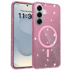 OEM - Mobilskal f&ouml;r Samsung Galaxy S26 Plus Magnetiskt TPU PC - Transparent Rosa