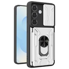 OEM - Mobilskal f&ouml;r Samsung Galaxy S26 Plus PC + TPU Kickstand - Vit