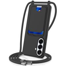 OEM - Mobilskal f&ouml;r Samsung Galaxy S26 Plus Silikon med kortfack - Svart