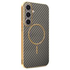 OEM - Mobilskal f&ouml;r Samsung Galaxy S26 Plus TPU Kolfiber - Kaffe