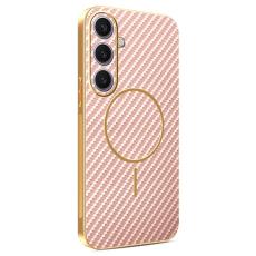 OEM - Mobilskal f&ouml;r Samsung Galaxy S26 Plus TPU Kolfiber - Rosa