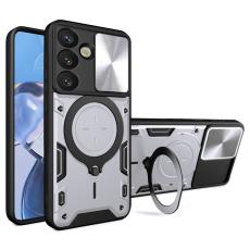 OEM - Mobilskal f&ouml;r Samsung Galaxy S26 Plus TPU + PC med Kickstand - Silver