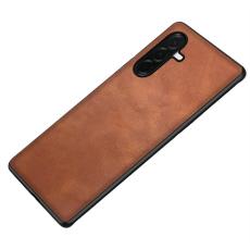 OEM - Mobilskal f&ouml;r Samsung Galaxy S26 Retro l&auml;der PC + TPU - Brun