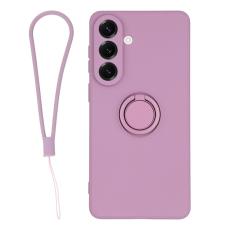 OEM - Mobilskal f&ouml;r Samsung Galaxy S26 Silikon med Ring Kickstand - Lila