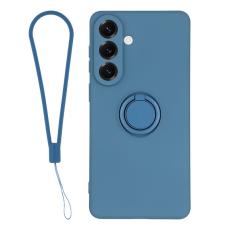 OEM - Mobilskal f&ouml;r Samsung Galaxy S26 Silikon med Ring Kickstand - Midnattsbl&aring;