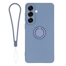 OEM - Mobilskal f&ouml;r Samsung Galaxy S26 Silikon med Ring Kickstand - M&ouml;rkbl&aring;