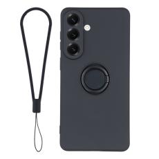 OEM - Mobilskal f&ouml;r Samsung Galaxy S26 Silikon med Ring Kickstand - Svart