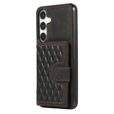 OEM - Mobilskal f&ouml;r Samsung Galaxy S26 TPU + Konstl&auml;der Kickstand - Svart