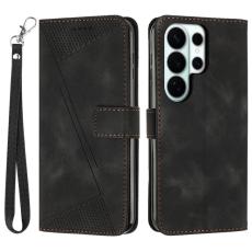 OEM - Mobilskal f&ouml;r Samsung Galaxy S26 Ultra Konstl&auml;der med handrem - Svart