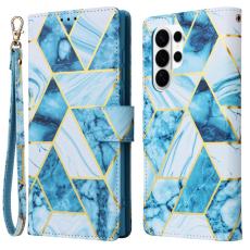 OEM - Mobilskal f&ouml;r Samsung Galaxy S26 Ultra Konstl&auml;der med rem - Bl&aring;