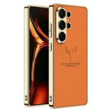 GKK - GKK Mobilskal f&ouml;r Samsung Galaxy S26 Ultra Konstl&auml;der TPU - Orange