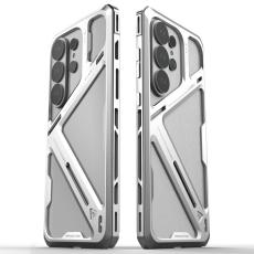 Luphie - Luphie Mobilskal f&ouml;r Samsung Galaxy S26 Ultra Avtagbar metallram - Silver