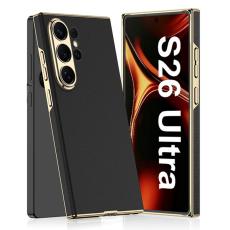 GKK - GKK Mobilskal f&ouml;r Samsung Galaxy S26 Ultra Elektropl&auml;terad PU + PC - Svart