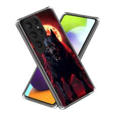 OEM - Mobilskal f&ouml;r Samsung Galaxy S26 Ultra IMD-m&ouml;nster St&ouml;tt&aring;lig TPU - Svart Wolf