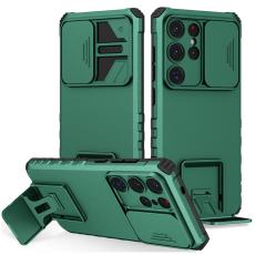 OEM - Mobilskal f&ouml;r Samsung Galaxy S26 Ultra Kamera Slider PC + TPU - Svartgr&ouml;n