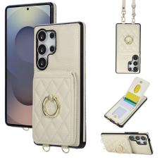 OEM - Mobilskal f&ouml;r Samsung Galaxy S26 Ultra Kickstand Konstl&auml;der + TPU - Beige