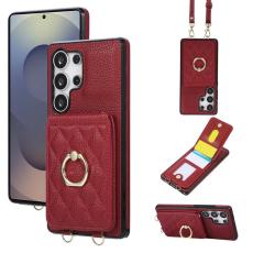 OEM - Mobilskal f&ouml;r Samsung Galaxy S26 Ultra Kickstand Konstl&auml;der + TPU - R&ouml;d