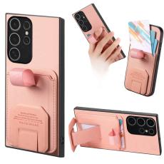 OEM - Mobilskal f&ouml;r Samsung Galaxy S26 Ultra Kickstand Card Slot TPU - Rosa