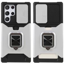 OEM - Mobilskal f&ouml;r Samsung Galaxy S26 Ultra Kickstand PC + TPU - Silver