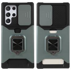 OEM - Mobilskal f&ouml;r Samsung Galaxy S26 Ultra Kickstand PC + TPU - Svartgr&ouml;n