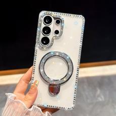 OEM - Mobilskal f&ouml;r Samsung Galaxy S26 Ultra Kickstand TPU + PC - Glitter Vit