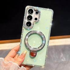 OEM - Mobilskal f&ouml;r Samsung Galaxy S26 Ultra Kickstand TPU + PC - Glittrande Ljusgr&ouml;n