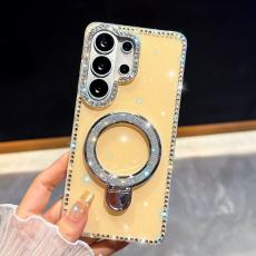 OEM - Mobilskal f&ouml;r Samsung Galaxy S26 Ultra Kickstand TPU + PC - Glittrig Ljusgul