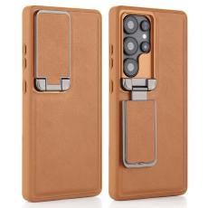 GKK - GKK Mobilskal f&ouml;r Samsung Galaxy S26 Ultra Kickstand TPU + PU - Brun