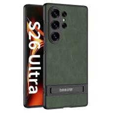 GKK - GKK Mobilskal f&ouml;r Samsung Galaxy S26 Ultra Konstl&auml;der med Kickstand - Gr&ouml;n