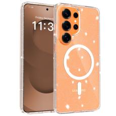 OEM - Mobilskal f&ouml;r Samsung Galaxy S26 Ultra Magnetiskt Glitter TPU PC - Transparent