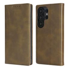 OEM - Mobilskal f&ouml;r Samsung Galaxy S26 Ultra Magnetiskt Konstl&auml;der - M&ouml;rkgr&ouml;n