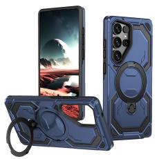 OEM - Mobilskal f&ouml;r Samsung Galaxy S26 Ultra Magnetiskt Ring Kickstand PC + TPU - Bl&aring;