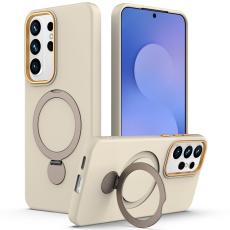 OEM - Mobilskal f&ouml;r Samsung Galaxy S26 Ultra Magnetiskt Ring Kickstand Plast - Aprikos