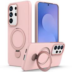 OEM - Mobilskal f&ouml;r Samsung Galaxy S26 Ultra Magnetiskt Ring Kickstand TPU + PC - Rosa