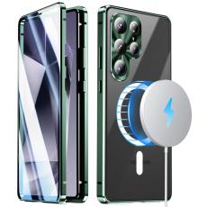 OEM - Mobilskal f&ouml;r Samsung Galaxy S26 Ultra Magnetiskt Tempererat Glas + PC - Gr&ouml;n