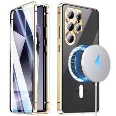 OEM - Mobilskal f&ouml;r Samsung Galaxy S26 Ultra Magnetiskt Tempererat Glas + PC - Guld