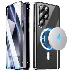 OEM - Mobilskal f&ouml;r Samsung Galaxy S26 Ultra Magnetiskt Tempererat Glas + PC - Svart