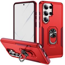 OEM - Mobilskal f&ouml;r Samsung Galaxy S26 Ultra Milit&auml;rklass Ring Kickstand Plast - R&ouml;d
