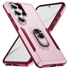 OEM - Mobilskal f&ouml;r Samsung Galaxy S26 Ultra Milit&auml;rklass Ring Kickstand Plast - Rosa