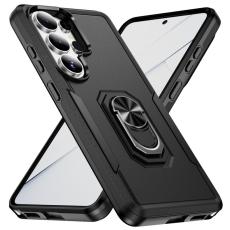 OEM - Mobilskal f&ouml;r Samsung Galaxy S26 Ultra Milit&auml;rklass Ring Kickstand Plast - Svart