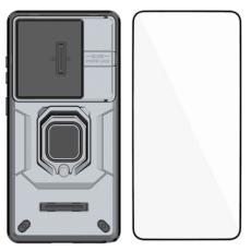 WANLONFENG - WANLONFENG Mobilskal f&ouml;r Samsung Galaxy S26 Ultra PC + TPU Kickstand - Gr&aring;