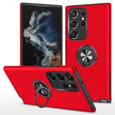 OEM - Mobilskal f&ouml;r Samsung Galaxy S26 Ultra PC + TPU med Ringh&aring;llare - R&ouml;d