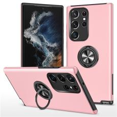 OEM - Mobilskal f&ouml;r Samsung Galaxy S26 Ultra PC + TPU med Ringh&aring;llare - Ros&eacute;guld