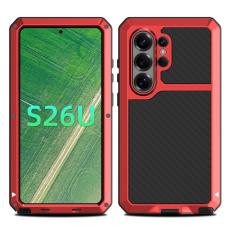 OEM - Mobilskal f&ouml;r Samsung Galaxy S26 Ultra Silikon + Metall - R&ouml;d