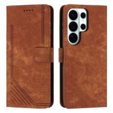 OEM - Mobilskal f&ouml;r Samsung Galaxy S26 Ultra St&auml;llfunktion Konstl&auml;der - Brun