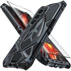 Luphie - Luphie Mobilskal f&ouml;r Samsung Galaxy S26 Ultra St&ouml;ts&auml;ker Metall + TPU - Svart